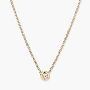 Mejuri Gold Necklace with Diamond Pendant
